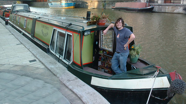 Scott on the bow of Lady Emily