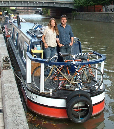 Alfie and Rosie on the stern of Whistler